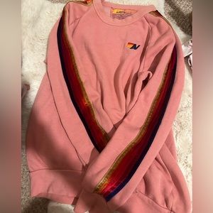pink aviator nation crew neck size small women’s